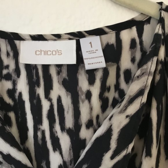 Chico's Sleeveless Animal Print Blouse - Picture 3 of 6